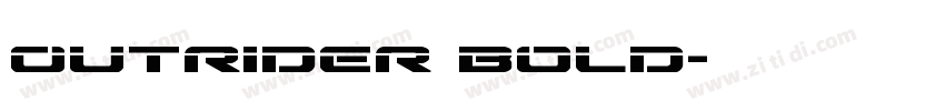 Outrider Bold字体转换